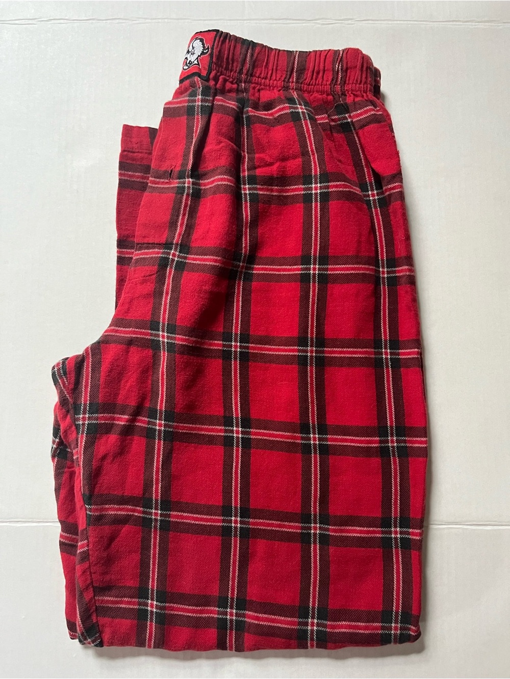 Buffalo Sabres NHL Hockey Retro M Pajama Pants Red Black Sleep Flannel Plaid